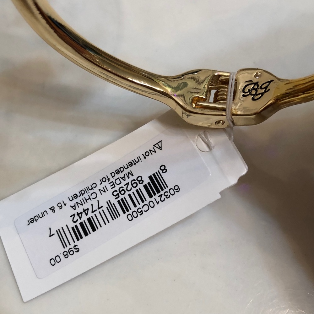 Betsey Johnson Black Witch Hat Butterfly Accents & Crystal Bypass Bangle NWT - Picture 9 of 16